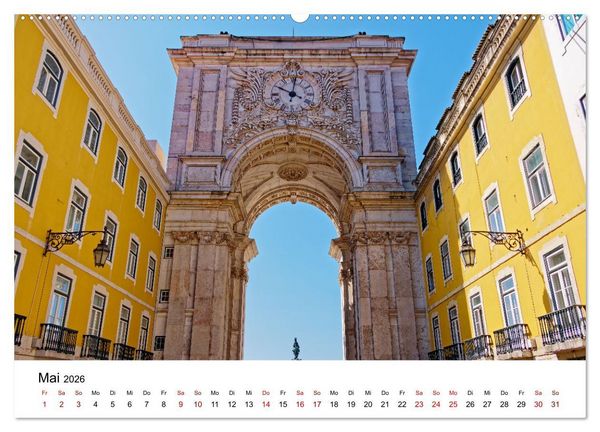 Produktbild: Lissabon und seine Wahrzeichen - Zwischen Tradition und Moderne (Wandkalender 2026 DIN A2 quer), CALVENDO Monatskalender