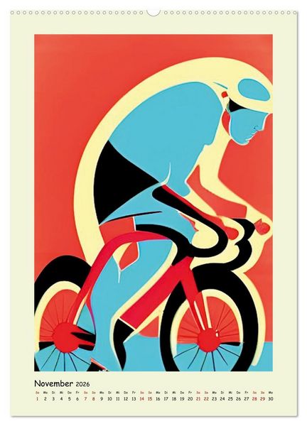 Produktbild: Geliebter Radsport (Wandkalender 2026 DIN A2 hoch), CALVENDO Monatskalender