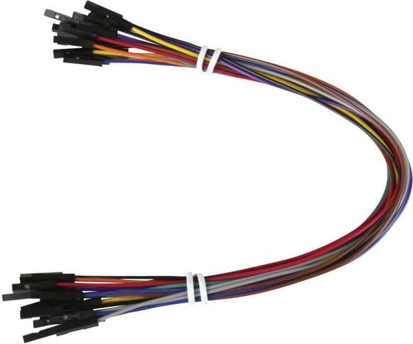 Produktbild: Joy-it RB-CB3-025 Jumper-Kabel Raspberry Pi&reg;, Banana Pi, Arduino [20x Drahtbr&uuml;cken-Buchse - 20x Drahtbr&uuml;cken-Buchse] 25.00 cm Bunt