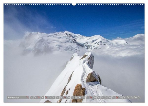 Produktbild: Mont Blanc - Krone der Alpen (Wandkalender 2026 DIN A2 quer), CALVENDO Monatskalender