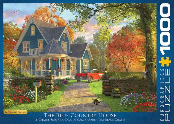 Eurographics 6000-0978 - Das blaue Landhaus von Dominic Davison , Puzzle, 1.000 Teile