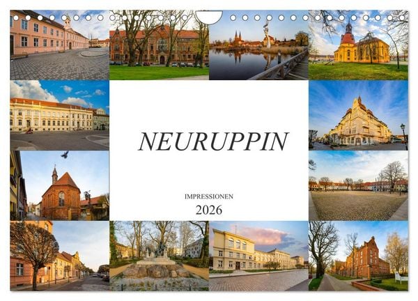 Neuruppin Impressionen (Wandkalender 2026 DIN A4 quer), CALVENDO Monatskalender