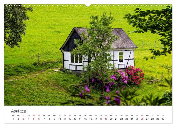 Produktbild: Westfeld-Ohlenbach - Wir feiern 50 Jahre Bundesgolddorf (hochwertiger Premium Wandkalender 2026 DIN A2 quer), Kunstdruck in Hochglanz