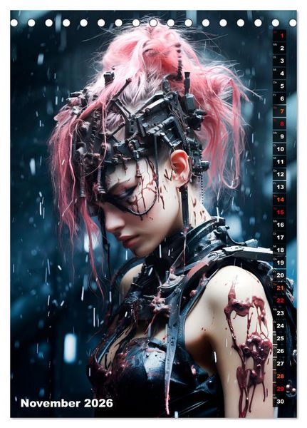 Produktbild: ROCKERINNEN Cyber, Goth, Punk und mehr (Tischkalender 2026 DIN A5 hoch), CALVENDO Monatskalender