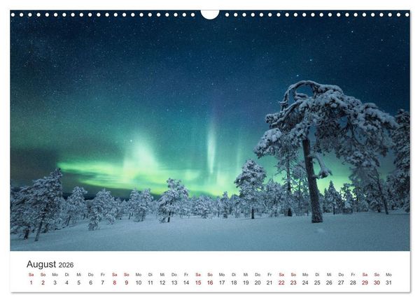 Produktbild: Polarlichter - Einzigartige Ph&auml;nomene am Himmel. (Wandkalender 2026 DIN A3 quer), CALVENDO Monatskalender