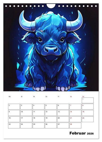 Produktbild: Tierisches Horoskop (Wandkalender 2026 DIN A4 hoch), CALVENDO Monatskalender