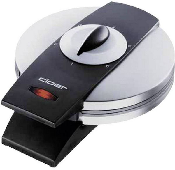 Produktbild: Cloer 1629 Herz-Waffeleisen mit manueller Temperatureinstellung Edelstahl, Schwarz