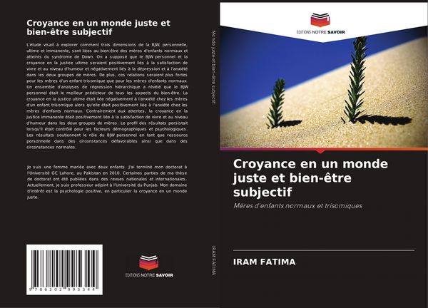 Produktbild: Croyance en un monde juste et bien-&ecirc;tre subjectif