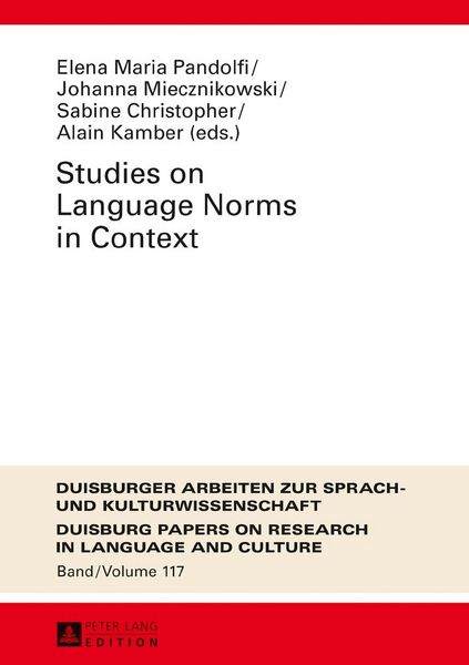 Produktbild: Studies on Language Norms in Context