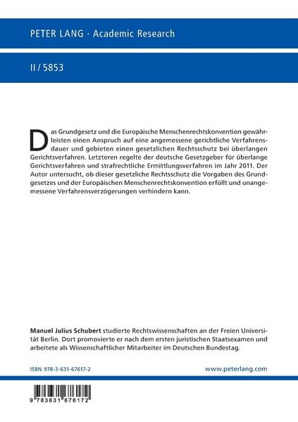 Produktbild: Vorgaben des Grundgesetzes und der Europ&auml;ischen Menschenrechtskonvention f&uuml;r einen Rechtsschutz gegen &uuml;berlange Gerichtsverfahren