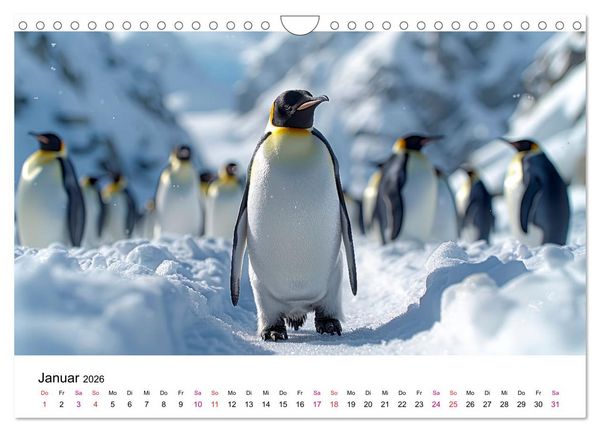 Produktbild: Maritim pur - Pinguine (Wandkalender 2026 DIN A4 quer), CALVENDO Monatskalender