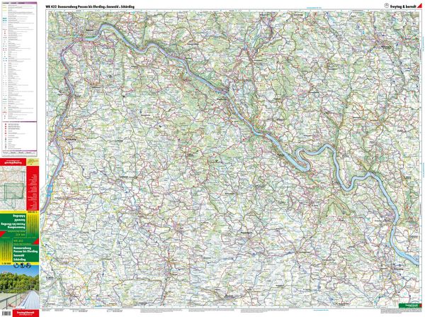 Produktbild: freytag & berndt Wanderkarte WK 432 Donauradweg Passau bis Eferding - Sauwald - Sch&auml;rding 1:50.000