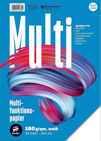 Staufen Multifunktionspapier 35 Blatt 160g/m² weiß DIN A4
