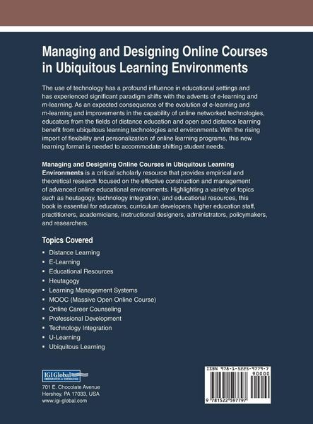 Produktbild: Managing and Designing Online Courses in Ubiquitous Learning Environments