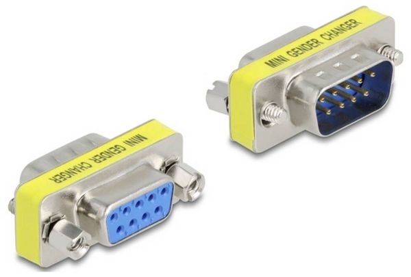 Produktbild: Delock 65249 65249 D-SUB Adapter 180&deg; D-SUB-9, Buchse, Stecker 1St.