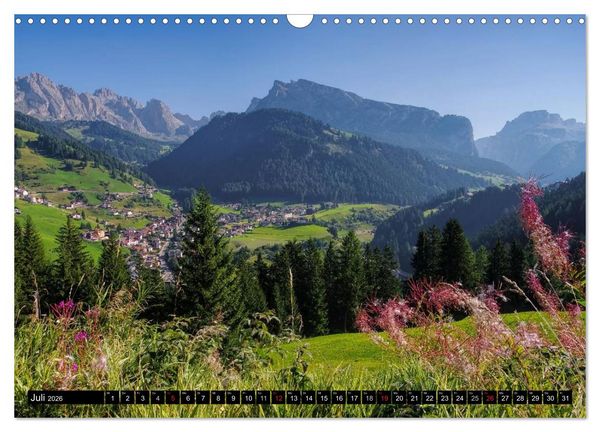 Produktbild: Das Gr&ouml;dner Tal - Im Herzen der Dolomiten (Wandkalender 2026 DIN A3 quer), CALVENDO Monatskalender