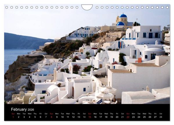 Produktbild: Lights of Santorini (Wall Calendar 2026 DIN A4 landscape), CALVENDO 12 Month Wall Calendar