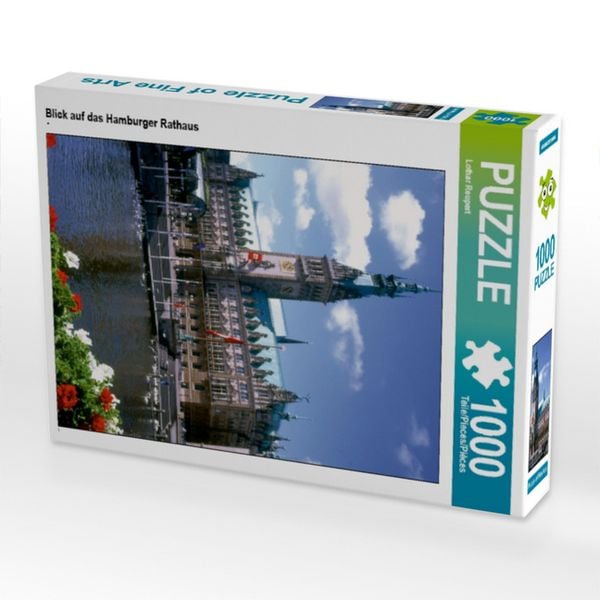 Produktbild: CALVENDO Puzzle Blick auf das Hamburger Rathaus | 1000 Teile Lege-Gr&ouml;&szlig;e 64x48cm Foto-Puzzle f&uuml;r gl&uuml;ckliche Stunden