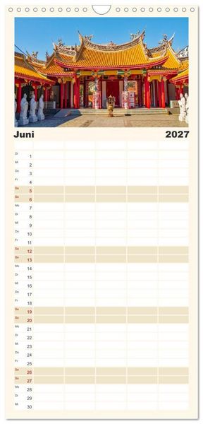 Produktbild: Familienplaner 2027 - Japanische Tempel und Schreine mit 5 Spalten (Wandkalender, 21 x 45 cm) CALVENDO