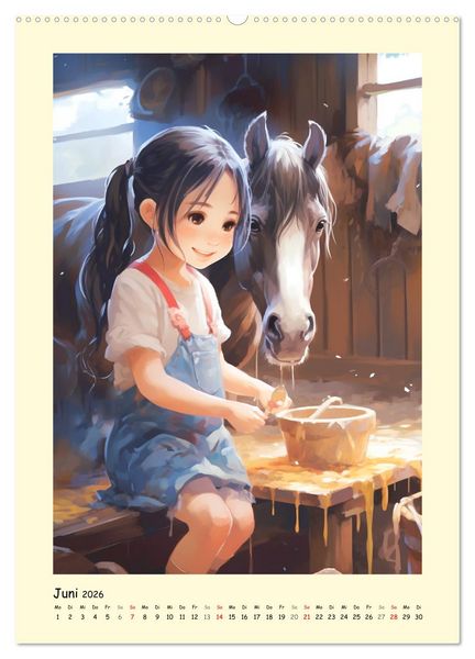 Produktbild: M&auml;dchen. Der Alltag zauberhafter Manga-Girls (Wandkalender 2026 DIN A2 hoch), CALVENDO Monatskalender
