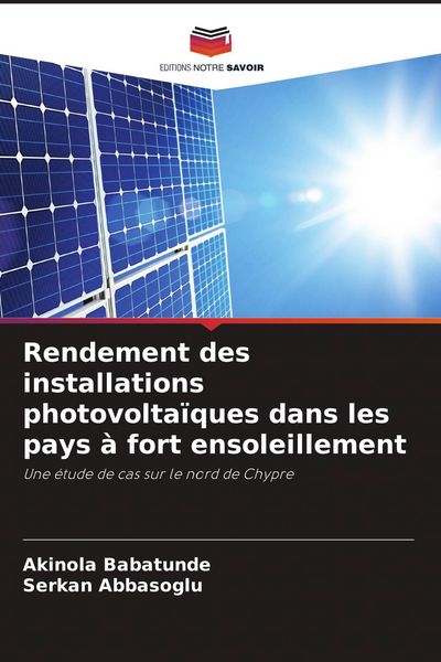 Produktbild: Rendement des installations photovolta&iuml;ques dans les pays &agrave; fort ensoleillement