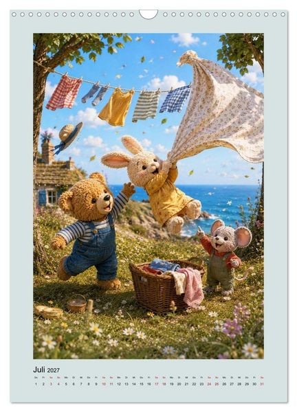 Produktbild: Die Insel der Stofftiere (Wandkalender 2027 DIN A3 hoch), CALVENDO Monatskalender