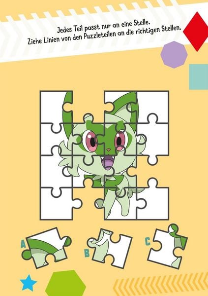 Produktbild: Pok&eacute;mon Activity-Buch: Pok&eacute;mon Mein bunter Mal- und R&auml;tselblock