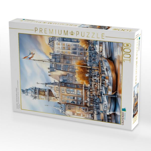Produktbild: CALVENDO Puzzle Amsterdam - Stadt der Grachten und Giebel | 1000 Teile Lege-Gr&ouml;&szlig;e 64x48cm Foto-Puzzle f&uuml;r gl&uuml;ckliche Stunden