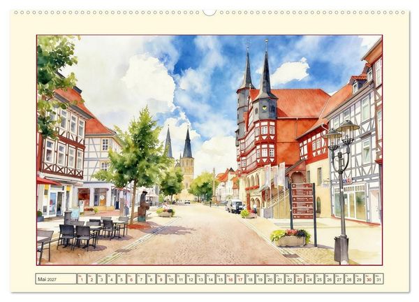 Produktbild: Die sch&ouml;nsten Altst&auml;dte in Niedersachsen (Wandkalender 2027 DIN A2 quer), CALVENDO Monatskalender