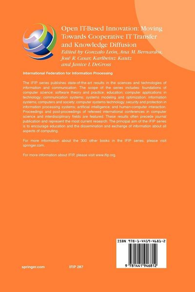 Produktbild: Open IT-Based Innovation: Moving Towards Cooperative IT Transfer and Knowledge Diffusion