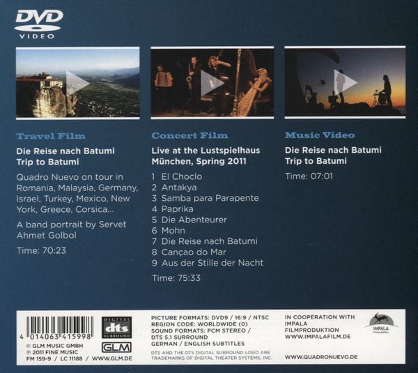 Produktbild: Quadro Nuevo - Grand Voyage - Travel & Concert Film