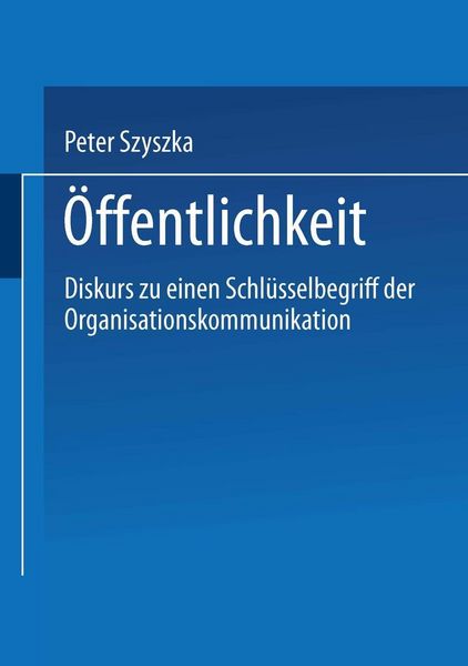 Produktbild: &Ouml;ffentlichkeit