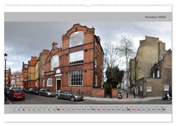 Produktbild: London Street Fronts 2026 / UK-Version (High Quality Premium Wall Calendar 2026 DIN A2 landscape),CALVENDO 12 Month Wall Calendar