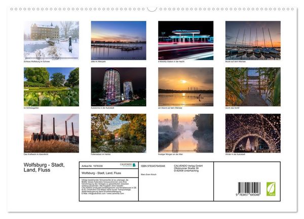 Produktbild: Wolfsburg - Stadt, Land, Fluss (Wandkalender 2026 DIN A2 quer), CALVENDO Monatskalender