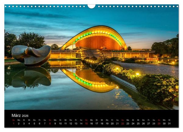 Produktbild: Berlin City bei Nacht (Wandkalender 2026 DIN A3 quer), CALVENDO Monatskalender