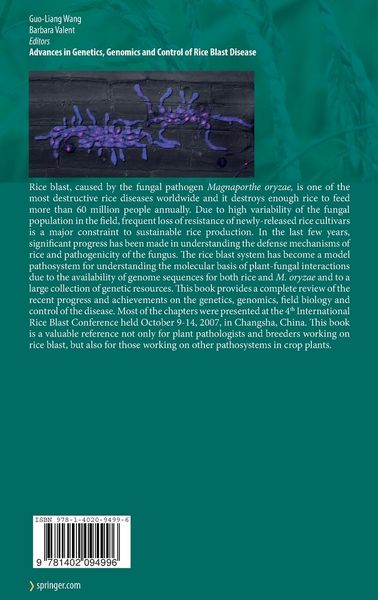 Produktbild: Advances in Genetics, Genomics and Control of Rice Blast Disease