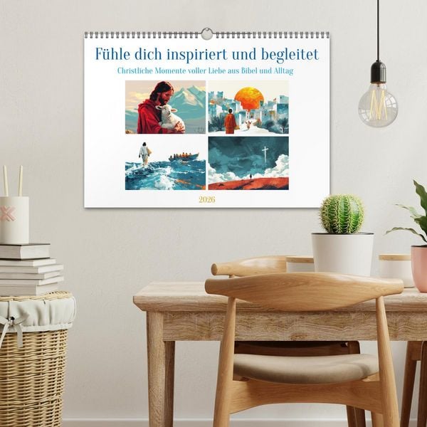 Produktbild: F&uuml;hle dich inspiriert und begleitet (Wandkalender 2026 DIN A3 quer), CALVENDO Monatskalender