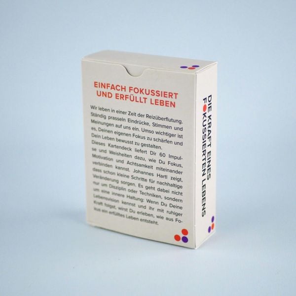 Produktbild: Die Kraft eines fokussierten Lebens - 60 Impulse f&uuml;r mehr Klarheit, Sinn und Erfolg