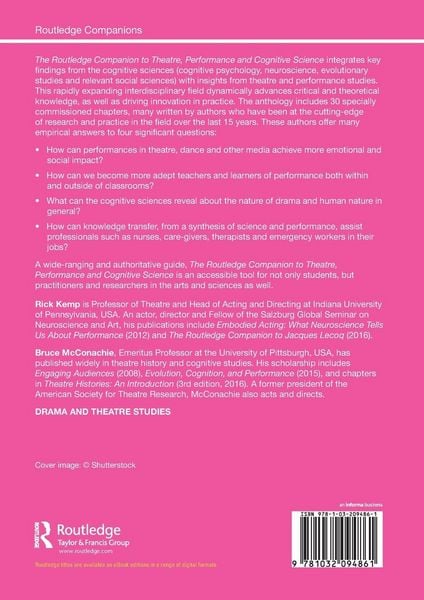 Produktbild: The Routledge Companion to Theatre, Performance and Cognitive Science