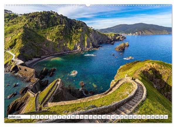 Produktbild: Sublimes paysages d'Espagne (Calendrier mural 2026 DIN A2 vertical), CALVENDO calendrier mensuel