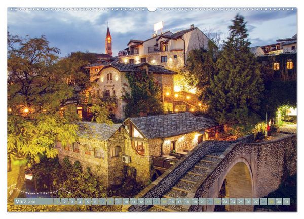 Produktbild: Die Altstadt von Mostar (hochwertiger Premium Wandkalender 2026 DIN A2 quer), Kunstdruck in Hochglanz