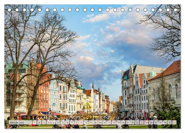 Produktbild: Rostock Impressionen (Tischkalender 2026 DIN A5 quer), CALVENDO Monatskalender
