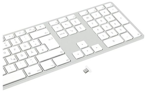 Produktbild: Matias FK416DCS-DE Wireless USB-C&reg; Keyboard for Mac Kabellos Tastatur Deutsch, QWERTZ, Mac Silber