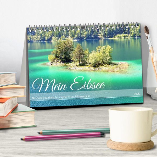 Produktbild: Mein Eibsee - Die Perle unterhalb der Zugspitze im Jahresverlauf (Tischkalender 2026 DIN A5 quer), CALVENDO Monatskalender