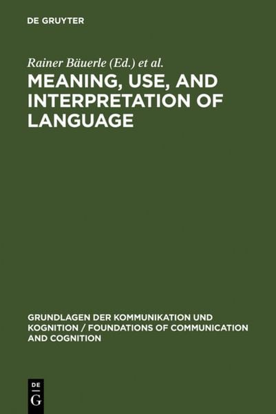 Produktbild: Meaning, Use, and Interpretation of Language