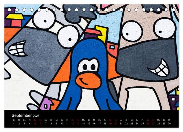 Produktbild: Graffiti und Street Art in La Paz (Tischkalender 2026 DIN A5 quer), CALVENDO Monatskalender