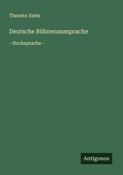 Produktbild: Deutsche B&uuml;hnenaussprache