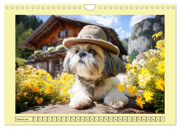 Produktbild: Shih Tzu Gl&uuml;ck. Zauberhafte Hunde im alpinen Wandergl&uuml;ck (Wandkalender 2026 DIN A4 quer), CALVENDO Monatskalender