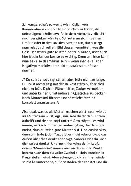 Baby im Bauch, Fragen im Kopf