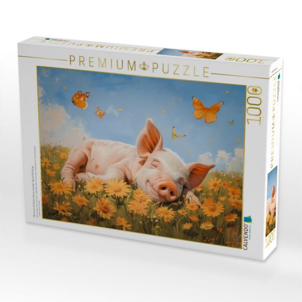 Produktbild: CALVENDO Puzzle Mit einem fr&ouml;hlichen Herzen ist jeder Tag ein Gl&uuml;ckstag | 1000 Teile Lege-Gr&ouml;&szlig;e 64x48cm Foto-Puzzle f&uuml;r gl&uuml;ckliche Stunden